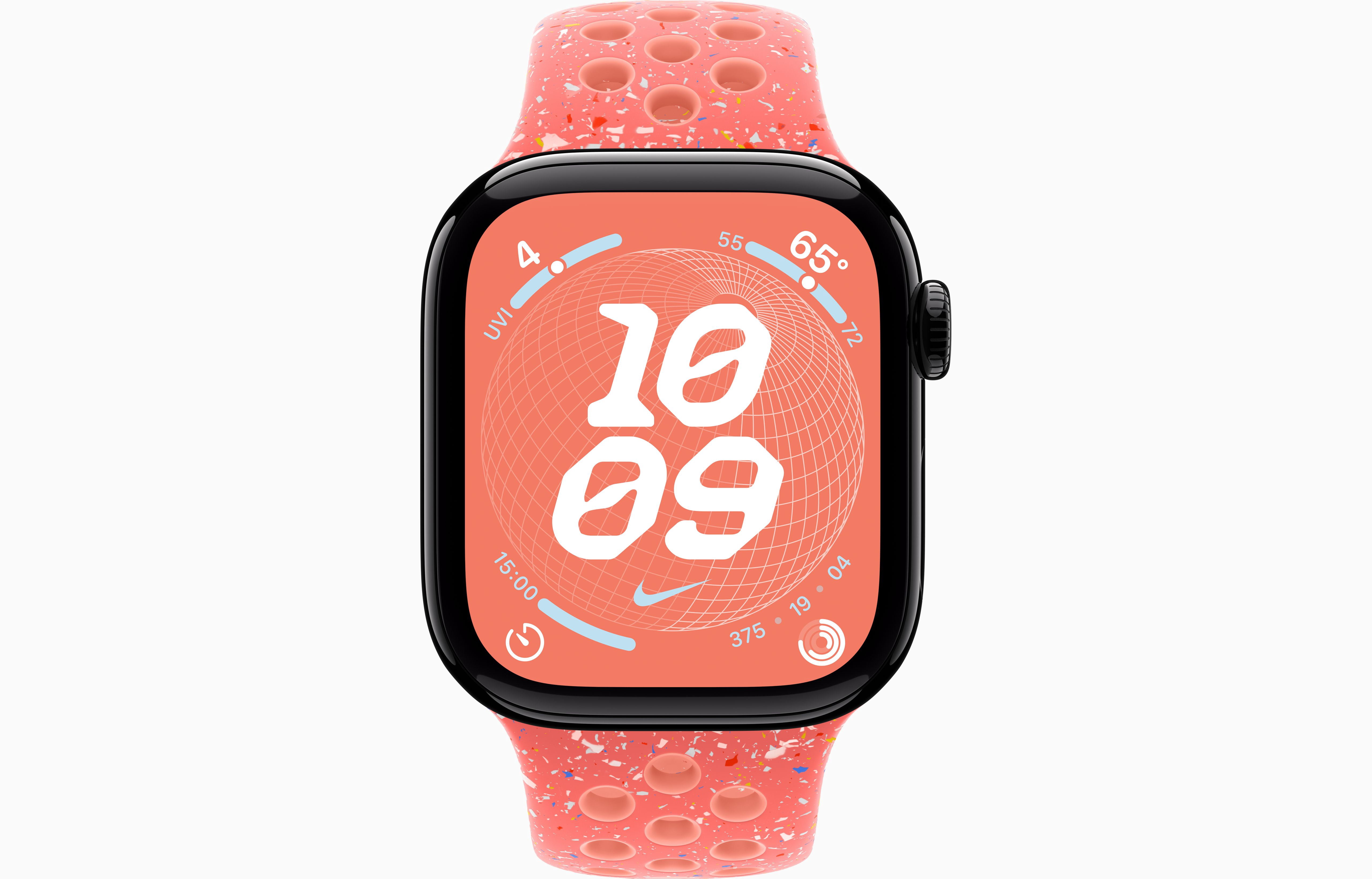 Restored Apple Watch Series 10 GPS + Cellular 46MM Jet Black Aluminium Case with Magic Ember Nike Sport Band (Refurbished)
