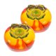 thumbnail image 1 of 2Pcs Glass Craft Persimmon Ornament Desktop Glass Persimmon Model Portable Glass Persimmon Model, 1 of 4