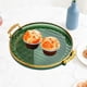 thumbnail image 4 of Soporte multifuncional para almacenamiento de refrigerios, platos bonitos, bandeja redonda decorativa para dulces Verde, 4 of 9