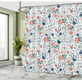thumbnail image 4 of Ambesonne Floral Shower Curtain, Shabby Blooms Nature Print, 69"Wx70"L, Salmon White, 4 of 4