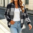 thumbnail image 6 of Tqcoqu Jackets for Women 2026 Lightweight Bomber Jacket Plaid Flannel Coat, Zip Up Long Sleeve Short Warm Coat with Pockets,Women's,Size S-XXL, 6 of 8