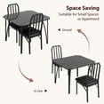 thumbnail image 4 of QinaQin Glass Dining Table and Chair Set Features a Slanted Design and Comfortable Upholstered Seats, Making It Suitable for Small Spaces, Apartments, and Family Kitchens, 4 of 8