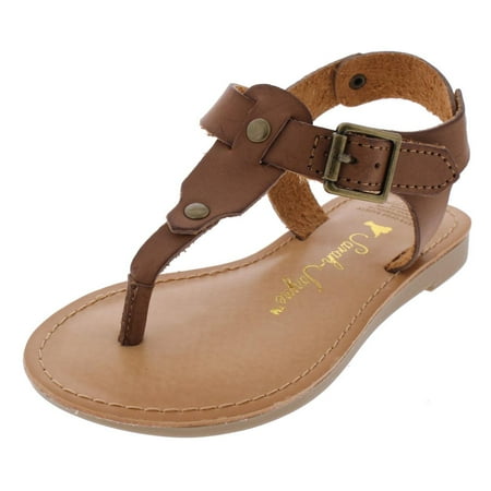 - Girls Jamie T T-Strap Slingback Flat Sandals
