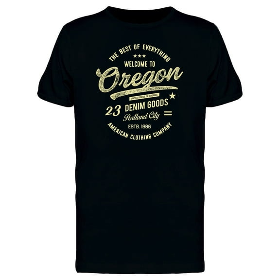 Welcome To Oregon 23 Goods Tee Men's -Image by Shutterstock