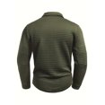 thumbnail image 4 of pstuiky manga larga de hombre, Camiseta de manga larga con solapa y botones para hombre, color liso, con cuello cuadrado pequeño Tops casuales para hombres l, 4 of 7