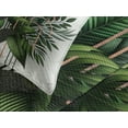thumbnail image 4 of Ambesonne Boho Quilted Bedspread Set 3 Pcs, Leaves Art Mid Century Modern, Queen Size, Fern Green Off White Tan, 4 of 4