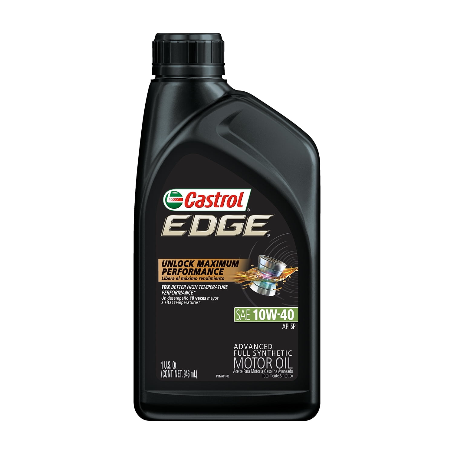 Step bathing catch Castrol Edge 10W-40 Advanced Full Synthetic Motor Oil, 1 Quart - Walmart.com