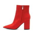 thumbnail image 4 of Calvin Klein Women's Minna 3 Block Heel Booties, Medium Red,7 M US, 4 of 7
