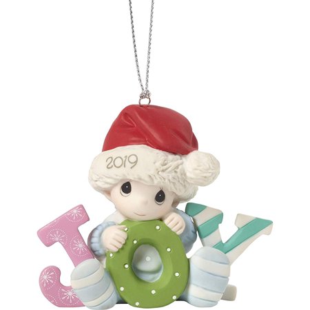 Precious Moments Baby's First Christmas 2019 Dated Bisque Porcelain Boy 191006 Ornament, One Size, (Best Boy Christmas Gifts 2019)