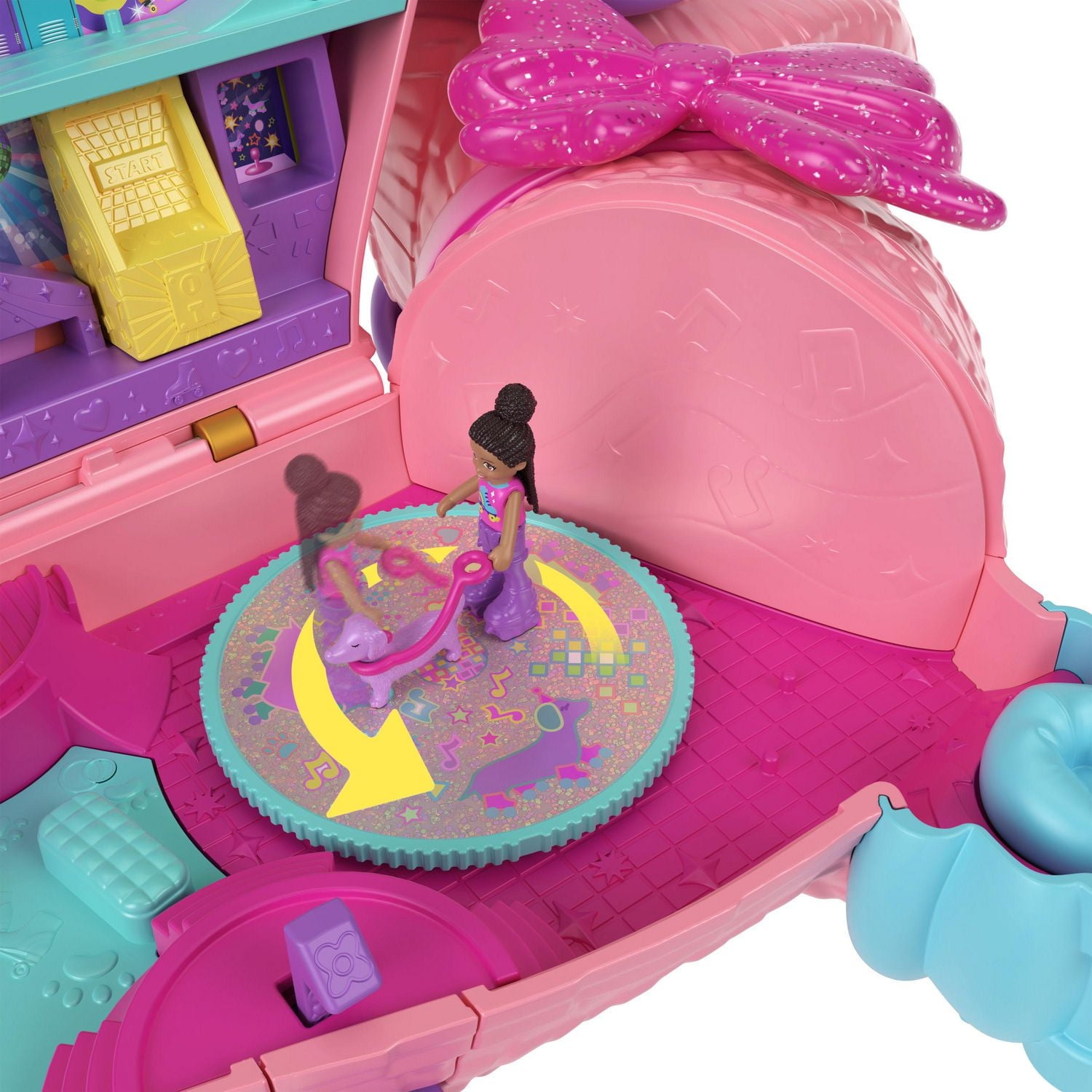 Polly Pocket Puppy Party Large Compact 2-in-1 Playset with 2 Dolls & Birthday Accessories