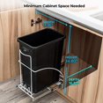 thumbnail image 3 of Home Zone Living 7.6 Gallon Kitchen Trash Can - Pull Out Under Cabinet Trash Bin, 29 Liter, 3 of 5