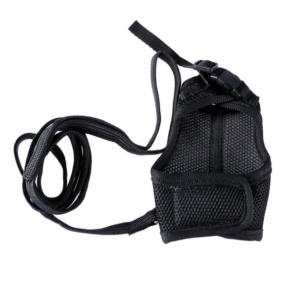 OFFIGAM Small Animal Nylon Leash for Pets Pigs Walking Black Adjustable 1 Piece