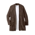 thumbnail image 2 of Woman Within Plus Size Open Front Chenille Cardigan Sweater, 2 of 5