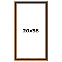 20x38 Frame Gold Brown Plein Air Vintage Solid Wood Picture Frame | 1.75 Inches Moulding Width |