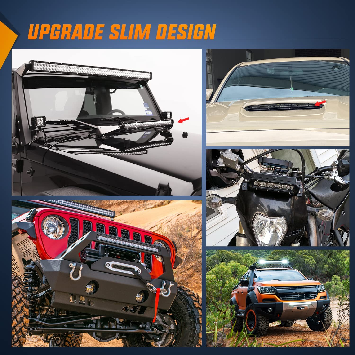 Nilight LED Light Bar 2" 100W Spot & Flood Combo Single Row 9000LM Off Road 3D LED Fog & Driving Light Roof Bumper Light Bars for Jeep Ford Trucks Boat