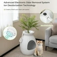 thumbnail image 6 of Barara King Cat Litter Box Enclosure, Hidden Cat Litter Box, Smart Plant Cat Litter Box with Electronic Odor Removal and Sterilization-White, 6 of 9