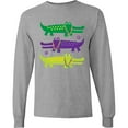 thumbnail image 3 of Inktastic Mardi Gras Holiday Alligators Long Sleeve T-Shirt, 3 of 5