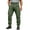 Green, variant on Lopecy-Sta Mens Cargo Joggers Slim Fit Flex Work Pants with Belt Loops Elastic Waist Zipper Pockets Drawstring Waist