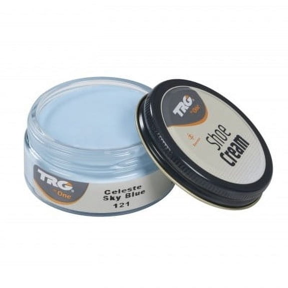 TRG Sky Blue Shoe cream with beeswax, one of the best shoe polishes that nourishes, maintains, shines and enhances the color of leather shoes and leather boots.