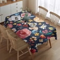 thumbnail image 2 of Pioneer Flower Floral Print Pattern Rectangle Tablecloth 60"x84",Waterproof Polyester Rectangle Table Cloth, Wipeable Spillproof Polyester Tablecloth for Dining, Camping, Indoor and Outdoor, 2 of 5