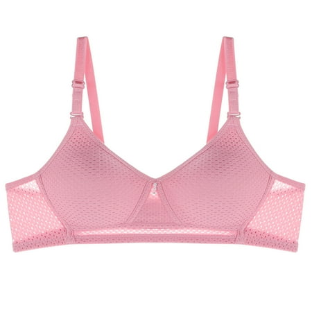 Mrat Sports Bras for Women High Support Ladies Traceless Comfortable No Steel Ring Breathable Gathering Bra Woman Underwear Shaper Bra Cami S-1200 Pink-A S