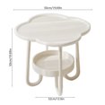 thumbnail image 3 of White Mini Table Small Apartment Bedside Table Compact Side Table For Living Room Bedroom Small Space Furniture Easy Assembly Nightstand For Home Office Use, 3 of 6