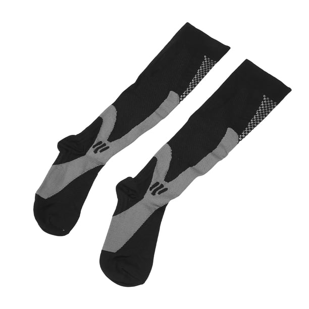 Calcetines De Compresión De Pantorrilla, Calcetines Deportivos De Compresión De Pantorrilla Transpirables Hasta La Rodilla 2 Piezas Para Jugar Al Fútbol