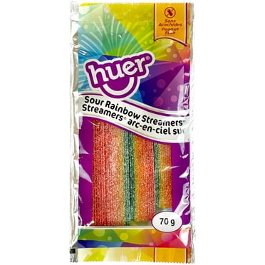 Huer Sour Rainbow Steamers Gummy Candy, 70g/2.5 oz