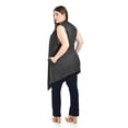 thumbnail image 3 of Chaleco largo asimetrico Roman Fashion /Tallas Extras, 11970 (Negro) negro 40, 3 of 5