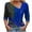 Blue#1, variant on Utoimkio Long Sleeve Blouses for Women Plus Size V Neck Shirts Casual Striped Print Lightweight Loose Fit Tee Tops for Women
