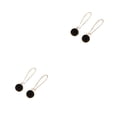 thumbnail image 2 of Qarigey 1 par de pendientes colgantes, cadena larga exquisita, aleación de personalidad, gota de oreja, ropa portátil, suministro a juego, Negro 2Conjunto, 2 of 6