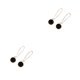 thumbnail image 1 of Jumpingount 1 par de pendientes de gota, cadena larga, elegante aleación, gota de oreja, ropa portátil, suministro a juego, exquisito pendiente Negro 2Conjunto, 1 of 6