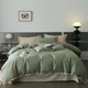 thumbnail image 1 of Xiao Hua Juego de sábanas, juego de sábanas y fundas de almohada, juego de cama individual, ropa de cama de hotel, decoración del hogar (verde), 1 of 4