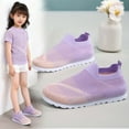 thumbnail image 4 of Ticikt Boys Girls Sock Shoes Toddlers Kids Sneakers Slip on Fitness Tennis Walking School Shoes for Toddler/Little Kid/Big Kid,Color:Purple, 4 of 6