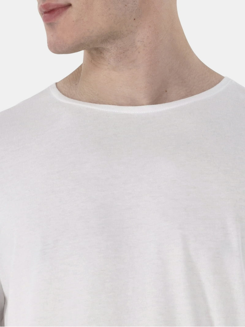 No Boundaries Men's Longline Curved Hem Elongated Tee, 2-Pack