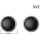 thumbnail image 4 of Pendientes sencillos de plata de ley 925 con forma de tachuela negra para hombre y mujer, regalo redondo., 4 of 5