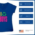 thumbnail image 6 of I Recycle Boys Puff Print Women's V-Neck T-shirt Funny Dating App Humor Single Independent Heart Breaker Relationship Tee, 6 of 7