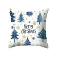 thumbnail image 2 of FeiFu 17.7x17.7in Christmas Printed Pillowcover Festive Patterns Soft Comfortable Fabric for Sofa Couch Bedroom and Holiday Decor, 2 of 6
