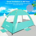 thumbnail image 4 of Beach Tent Sun Shelter for 4 Person with UPF 50＋ UV Protection, Lightweight & Easy Setup Beach Shade Canopy, 4 of 11