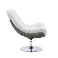 thumbnail image 3 of Modway Brighton Wicker Rattan Patio Swivel Lounge Chair in Light Gray/White, 3 of 6
