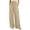 Khaki, variant on Horkkom Cargo Pants Women Solid Color High Waisted Wide Leg Pants Lightweight Casual Workout Hiking Pants with Pockets L