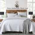 thumbnail image 2 of Juego de colcha HORIMOTE HOME tamaño queen con estampado geométrico blanco, 2 of 8