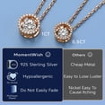 thumbnail image 6 of MomentWish D Color VVS1 Simulated Diamond Necklace for Woman 925 Sterling Silver Moissanite Dance Pendant Necklace, 6 of 8
