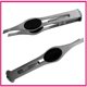 thumbnail image 1 of pinzas con luces LED para maquillaje, de acero inoxidable, color plateado., 1 of 5
