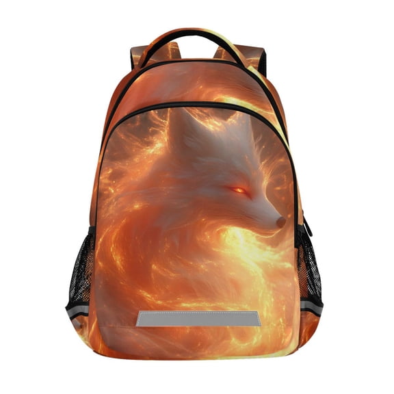 ALAZA Fox at Fire Backpack Elementary School Bag Bookbag Travel Rucksack