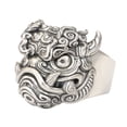 thumbnail image 2 of 925 Sterling Silver Kylin Lion Ring Biker Punk Jewelry TA374 Small Model US Size 7.5, 2 of 17