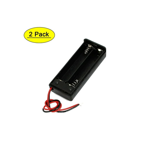 2pcs 2 x 1.5V AAA Battery Holder Enclosed Case Box On-Off Switch Black