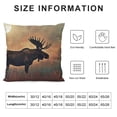 thumbnail image 5 of Orinice Moose Grass Trees Graphic Decorative Throw Pillow Cover for Home Couch Living Room Bed Sofa 20x20in, 5 of 5