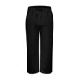 thumbnail image 5 of TOMVIGX Mens Baggy Sweatpants Oversized Wide Leg Sweatpant Loose Fit Drawstring Elastic Waist Trousers Hiking Athletic Joggers with Pockets Black 3XL, 5 of 6