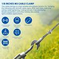thumbnail image 4 of 20 Abrazaderas de Cable de Acero Inoxidable M3 de 1/8 de Pulgada, Abrazaderas de Cable de Perno Simple M3 para Cable de Acero de 1/8 de Pulgada, 4 of 4